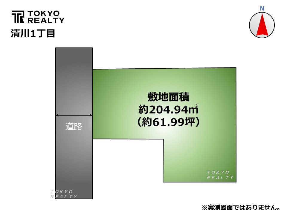 台東区清川1丁目　建築条件無し売地の区画図|区画図

現地ご見学希望・資料請求などお気軽にお問い合わせ下さい！
03-5990-5201