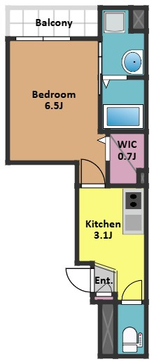 【間取り】 | THE TOGOSHIGINZA RESIDENCE | バストイレ別の１K♪