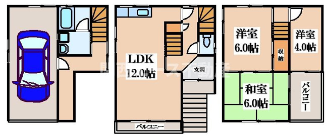 【間取り】 | 善根寺町6丁目貸家