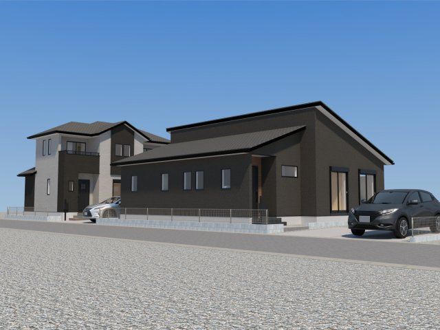 佐賀市南佐賀1丁目1期2号棟の完成予想図|建物外観を気になさる方へ、見た目の良い物件です