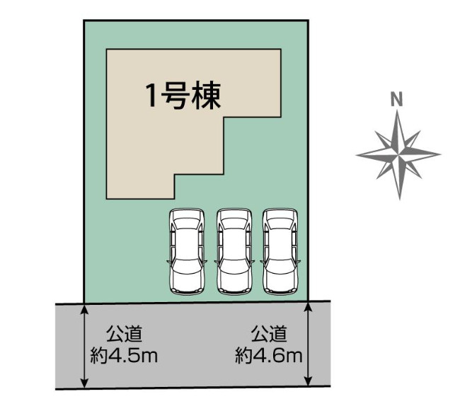 高崎市吉井町長根2期（全1棟）1号棟の区画図