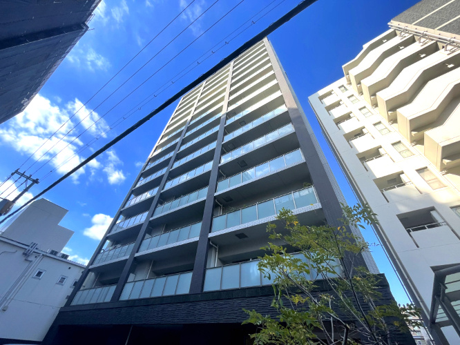 アウルステージ東島田の外観|2015年4月建築、総戸数57世帯のマンションです。