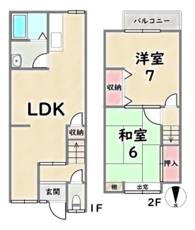 【間取り】 | 右京区梅津罧原町
