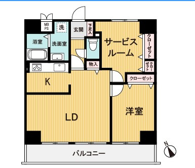【中古マンション】鶴ヶ島駅通りダイカンプラザの間取り