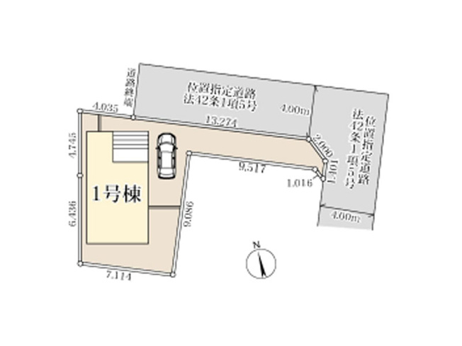 【区画図】 | 朝霞市岡1丁目　新築一戸建住宅　全1棟（朝霞店） | 東武東上線「朝霞」駅より徒歩15分。
徒歩圏内に教育施設や商業施設が揃う暮らしやすい立地です。