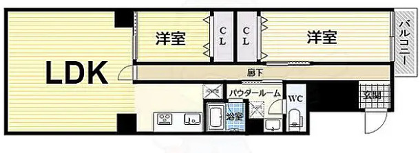 大阪市浪速区日本橋４丁目のビルの間取り