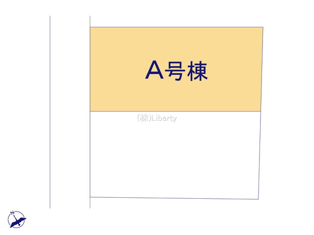 水戸市堀町2086番　新築戸建　A号棟の区画図
