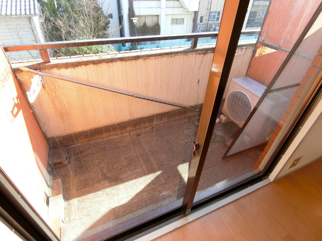 飛松ハイツのバルコニー