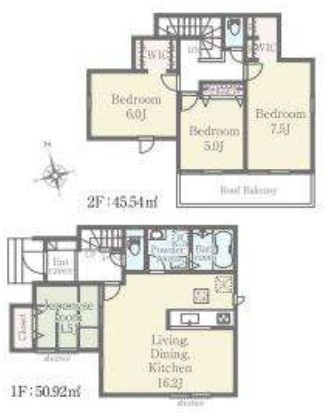 野洲市近江富士3丁目1号棟　新築戸建て