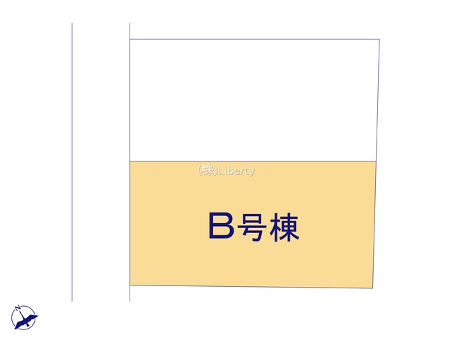 水戸市堀町　新築戸建　B号棟の区画図