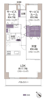 【間取り】 | 千里中央パークヒルズD棟
