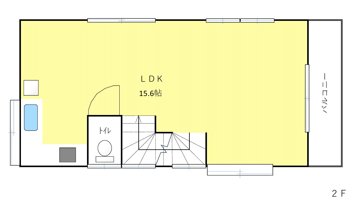 板橋区泉町　中古戸建の間取り|２階間取図