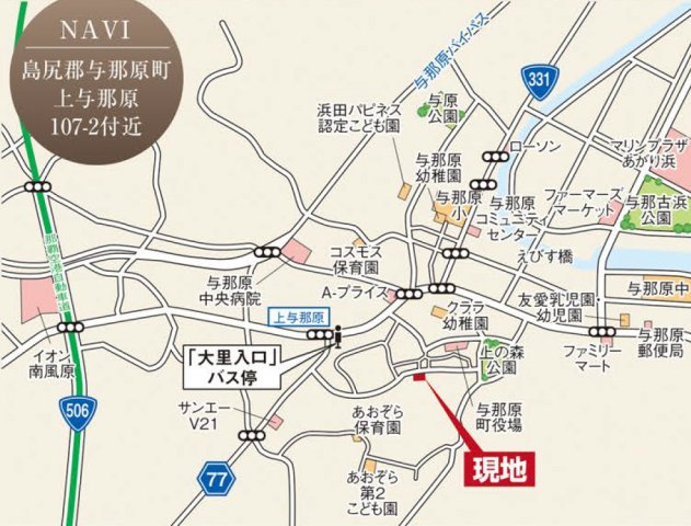 グラファーレ与那原町上与那原・３号棟の地図|周辺地図