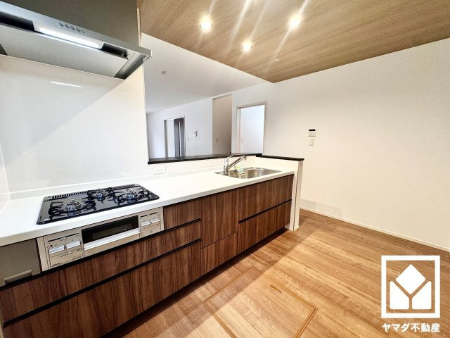 伏見区羽束師鴨川町　第3　1号棟のキッチン|2月27日　現地写真更新