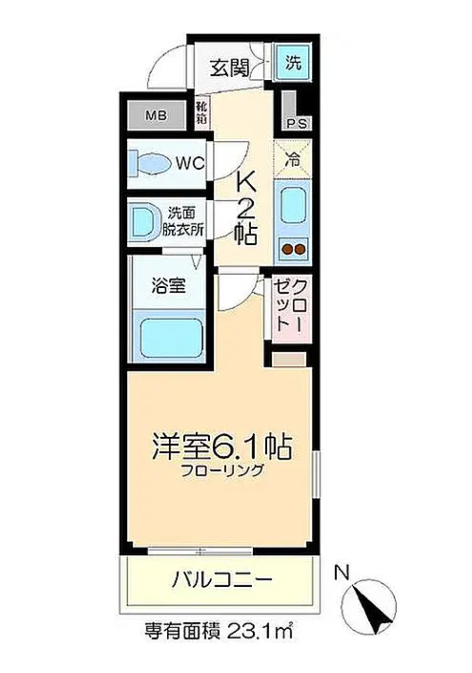 【ビー・カーサ　ヴェルデ壱番館】の間取り