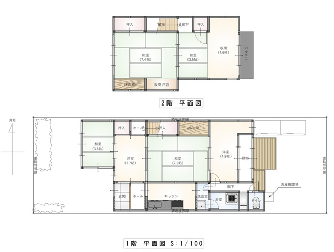 【間取り】 | 紫野上御所田町貸家