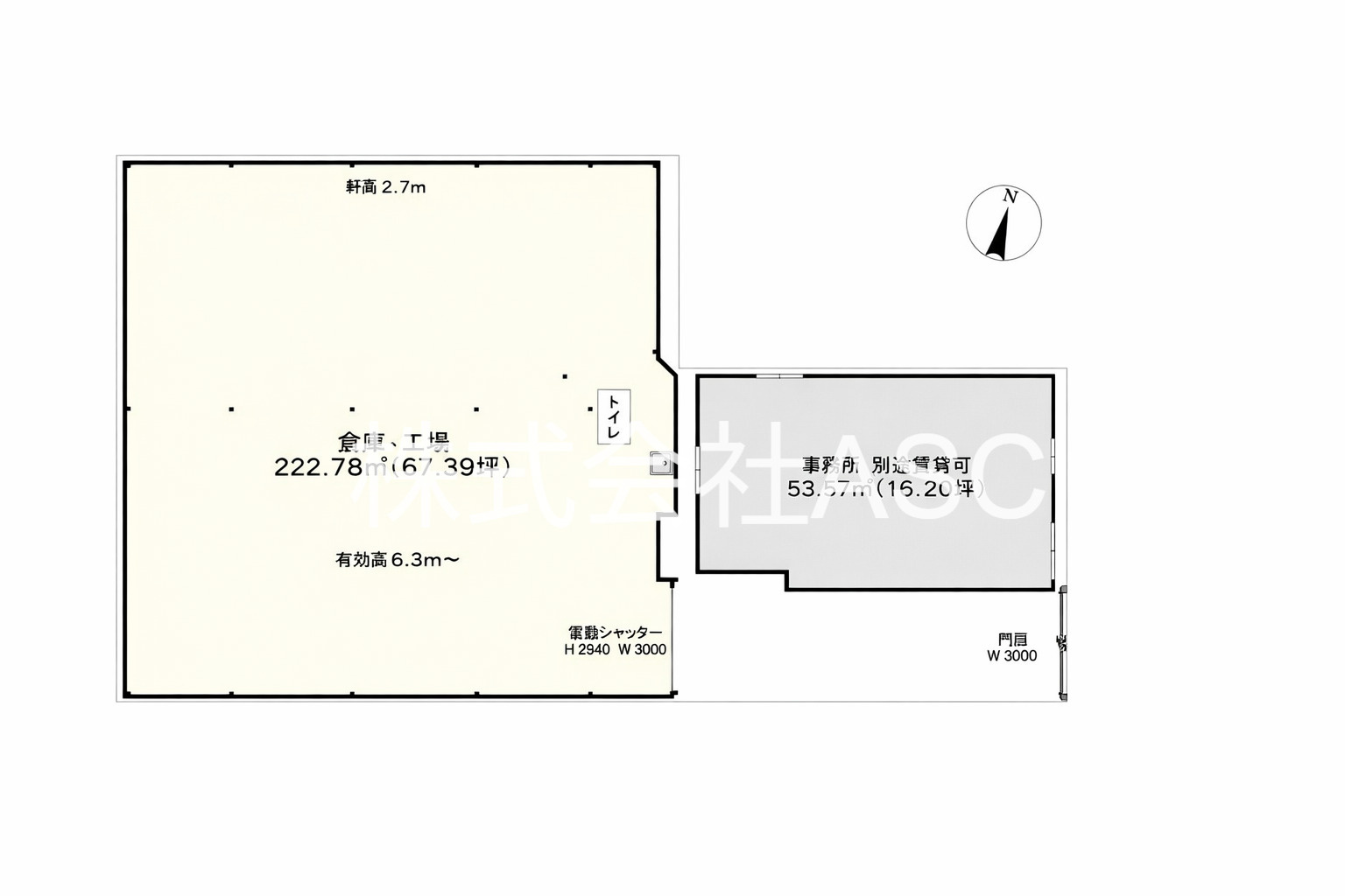 西淀川区佃４丁目 倉庫の間取り