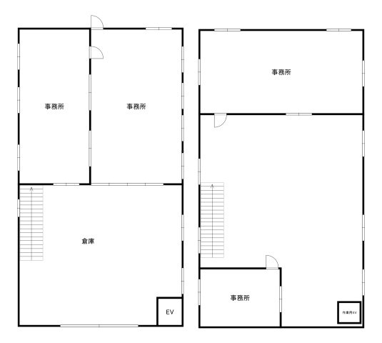 柳川市三橋町吉開の倉庫の区画図