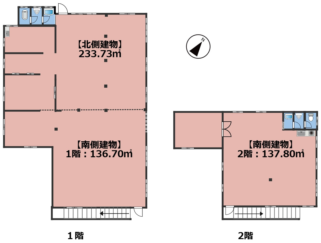 高島市新旭町饗庭倉庫工場の間取り