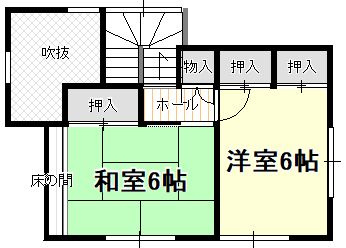 鶴岡市青柳町の間取り|1階間取図