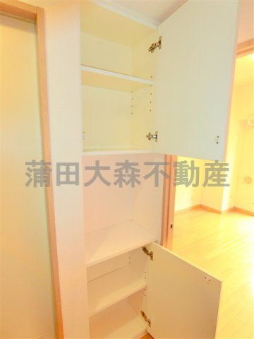 エクセルダイア蒲田Ⅲの設備|キッチン背面の棚収納