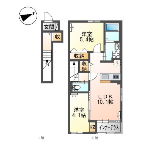 仮）取手市本郷４丁目新築アパートの間取り