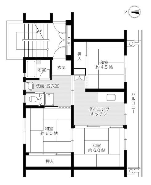 ビレッジハウス高道祖2号棟の間取り