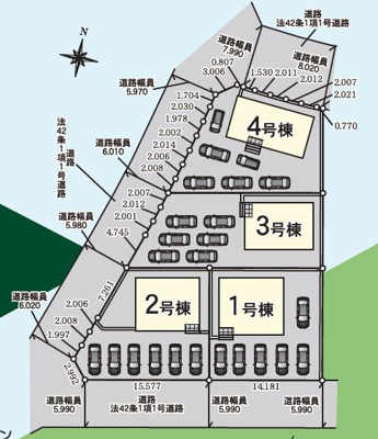 【区画図】 | 島田市金谷東2丁目 9期 新築一戸建て 4号棟 | 4号棟の区画図です