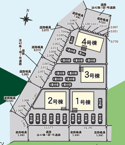 【区画図】 | 島田市金谷東2丁目 9期 新築一戸建て 4号棟 | 4号棟の区画図です