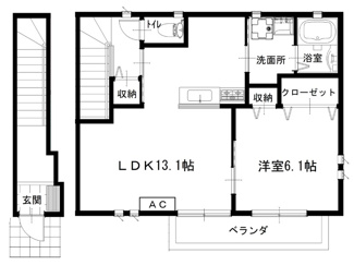 【間取り】 | 吉岡道下ハイツ2号地