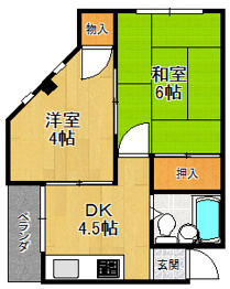 ハイツENDO尾浜の間取り