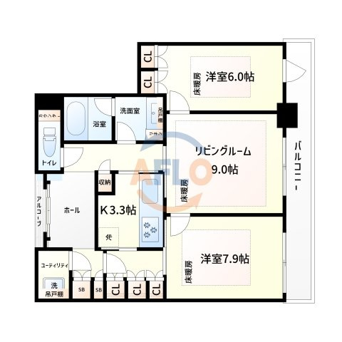 グラングリーン大阪THE NORTH RESIDENCE　扇町小学校の間取り|グラングリーン大阪THE NORTH RESIDENCE　間取り