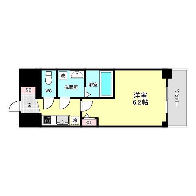 エスリードレジデンスザ・グラン大阪福島クラスの間取り