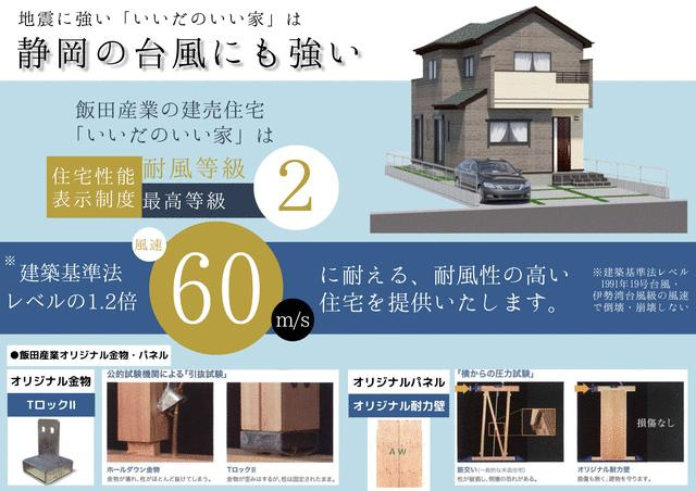 富士市宮島の新築一戸建|強力な風の力が加わった際の倒… 