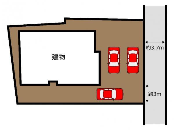 富士市入山瀬の中古一戸建|区画図 