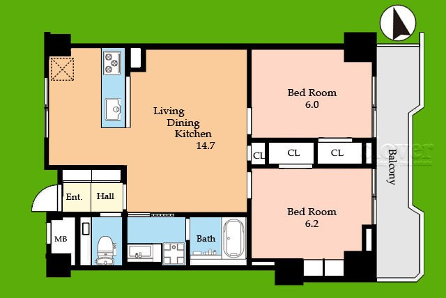 【間取り】 | 朝日江戸川橋マンション | 即日のご見学も可能です！お気軽にお問い合わせください！
