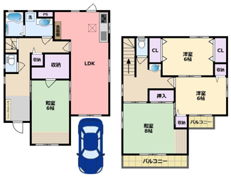 【間取り】 | 若草町1丁目戸建
