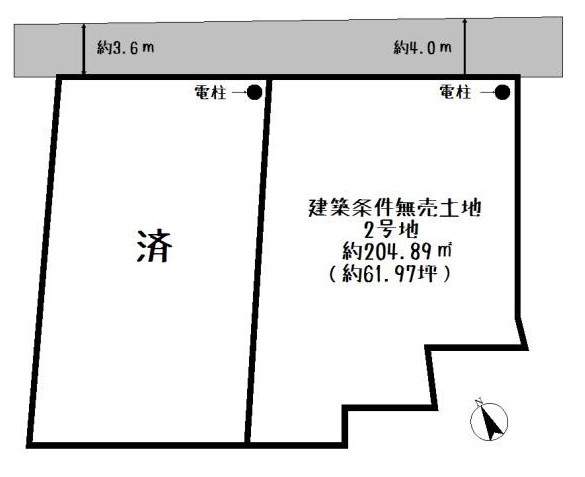 野洲市吉川　2号地　売土地の土地図