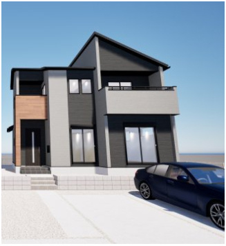 佐賀市大財6丁目1期2号棟の完成予想図|建物外観を気になさる方へ、見た目の良い物件です