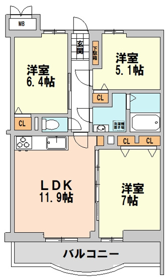 【間取り】 | ファミリエール古河 | 現況と異なる場合は現況優先とさせていただきます