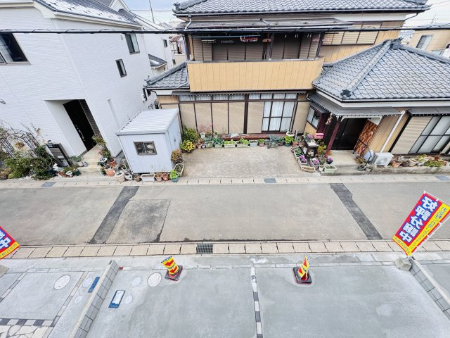 松戸市千駄堀新築戸建【寒風台小学校：10分】の展望|バルコニーより道路側眺望