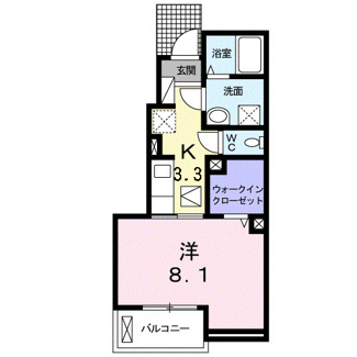 【間取り】 | ドゥース　レシ　Ｂ