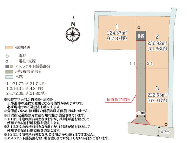 ワイウッドコート前橋市下新田町第9期【建築条件無し売地】の画像