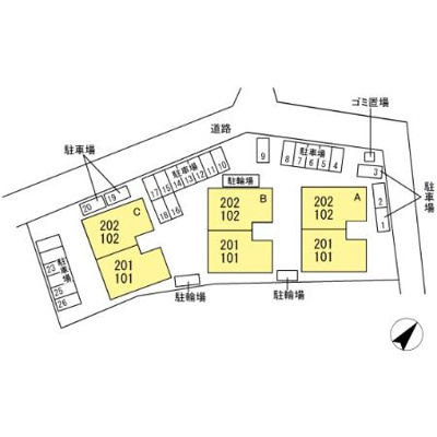 【駐車場】 | セジュール広瀬 Ｂ