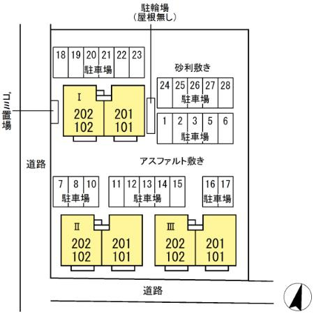 シャルール Ⅰ・Ⅱ・Ⅲの区画図