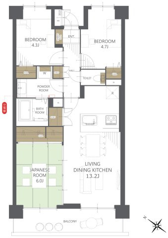 【間取り】ファミール大宮宮原壱番館 