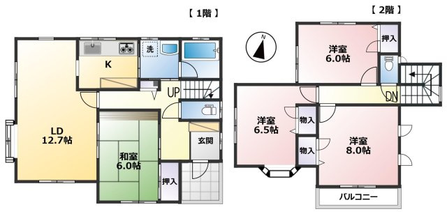 【間取り】 | 八街市山田台　中古戸建
