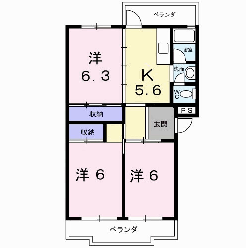 第一コーポ学苑の間取り