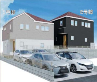 【外観パース】 | 相模原市南区相武台　新築分譲住宅　全6棟/今回販売6棟（1号棟） | 外観
