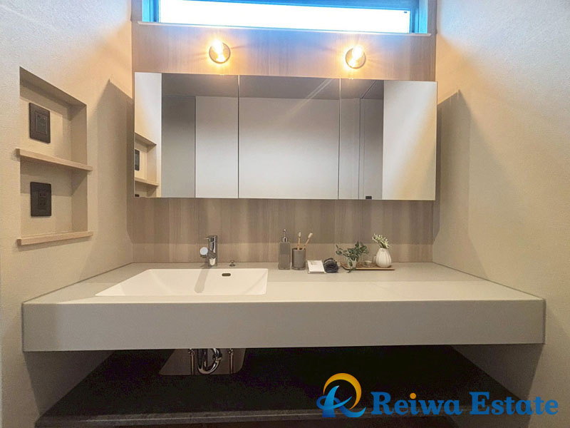 新築戸建　茅ヶ崎市東海岸南2丁目の独立洗面台